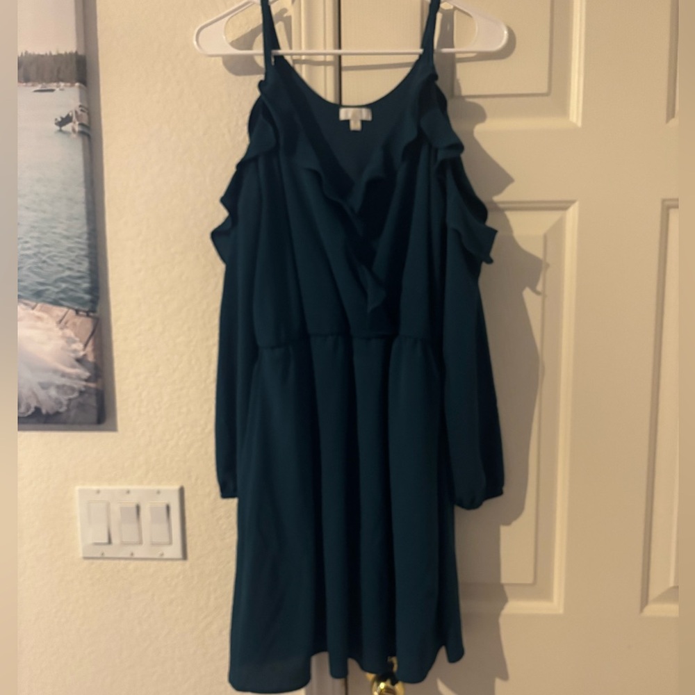 Super cute off the shoulder ruffled dress